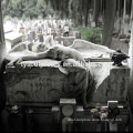Life size Italy stone lying angel in mourning on cemetery